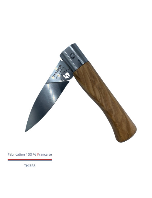 Couteau de poche LE COQ FRANCAIS Le Coq Virole Standard manche en bois d'olivier