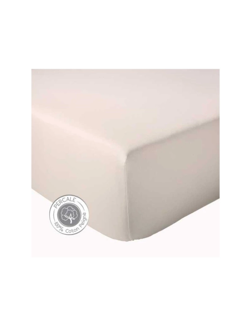 Drap housse TRADILINGE Coton Nude 140x190 bonnet 30cm (1 dispo)
