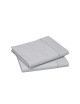Drap plat BLANC DES VOSGES Uni Percale de coton Platine 240x300cm