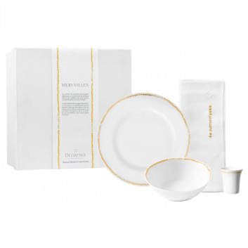 Coffret 4 pièces DEGRENNE Merveilles en porcelaine