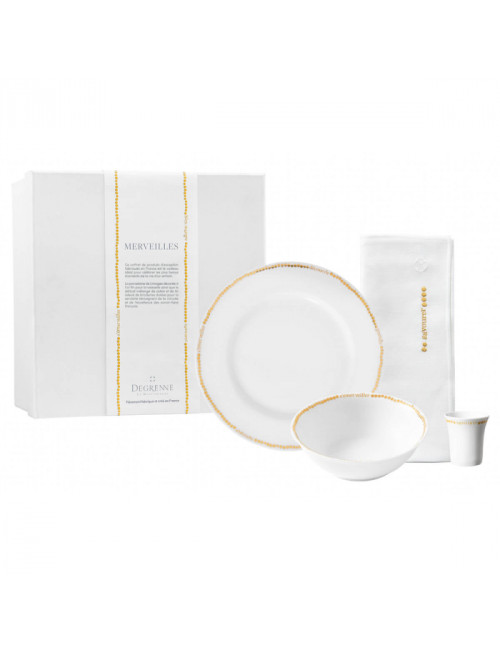 Coffret 4 pièces DEGRENNE Merveilles en porcelaine