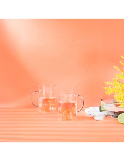 Set de 2 mugs CRISTEL en verre