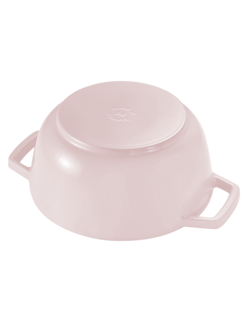 Marmite cocotte chistera STAUB Sorbet rose 26cm en fonte