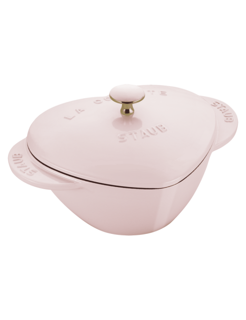 Cocotte coeur STAUB Sorbet rose en fonte 20cm