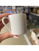 Second choix DEGRENNE lot de 6 tasses à café L Blanc 10cl porcelaine
