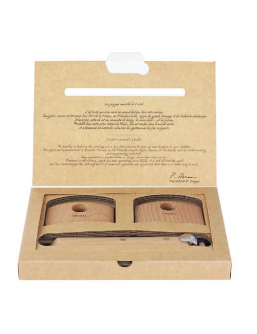 Set poignée et anses amovibles CRISTEL Casteline en bois - 3 finitions