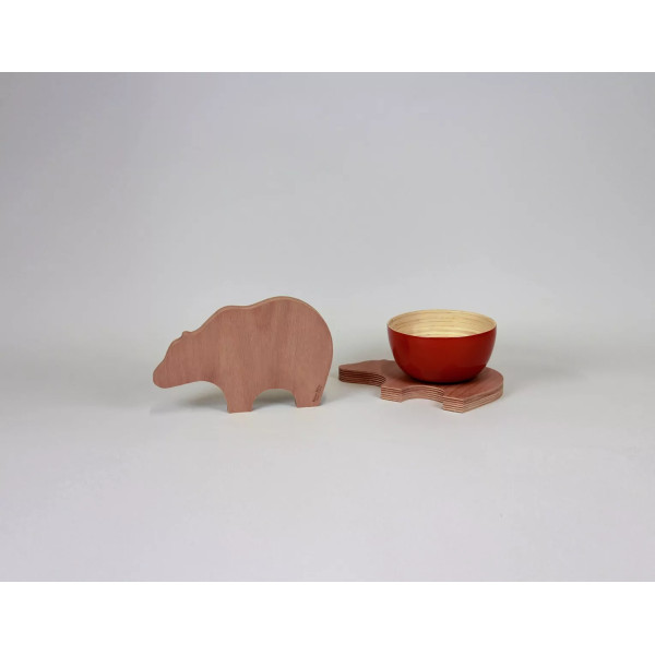 Dessous de plat en bois en forme d’ours – Made in France