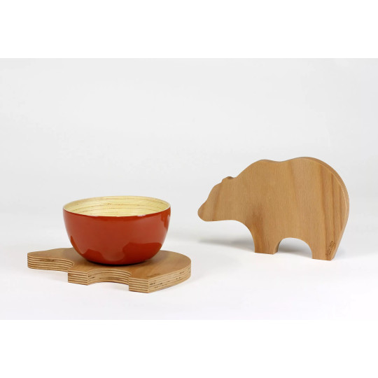 Dessous de plat en bois en forme d’ours – Made in France