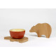 Dessous de plat en bois en forme d’ours – Made in France