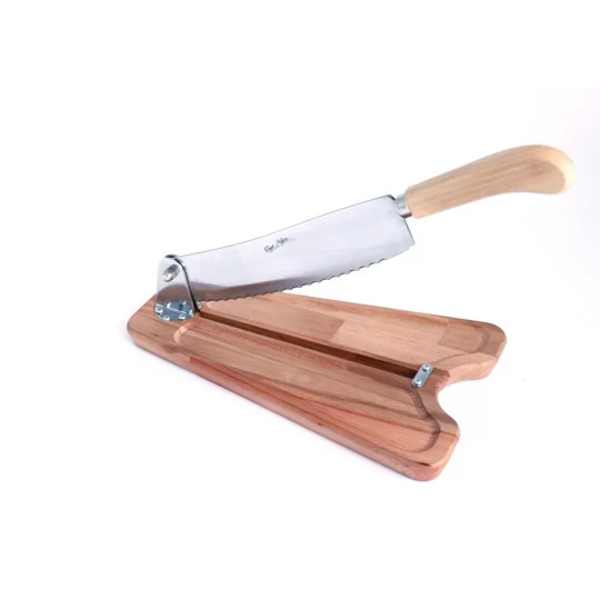 Coupe pain avec planche en hêtre sans grille