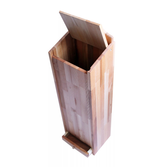 Huche à pain en bois avec ramasse miettes