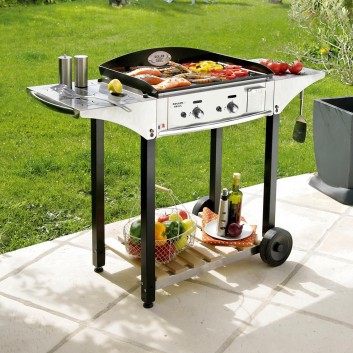 Plancha Roller Grill 600 Gaz avec desserte PL600G CHPS600