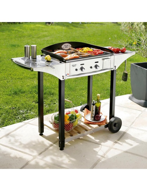 Plancha Roller Grill 600 Gaz avec desserte PL600G CHPS600