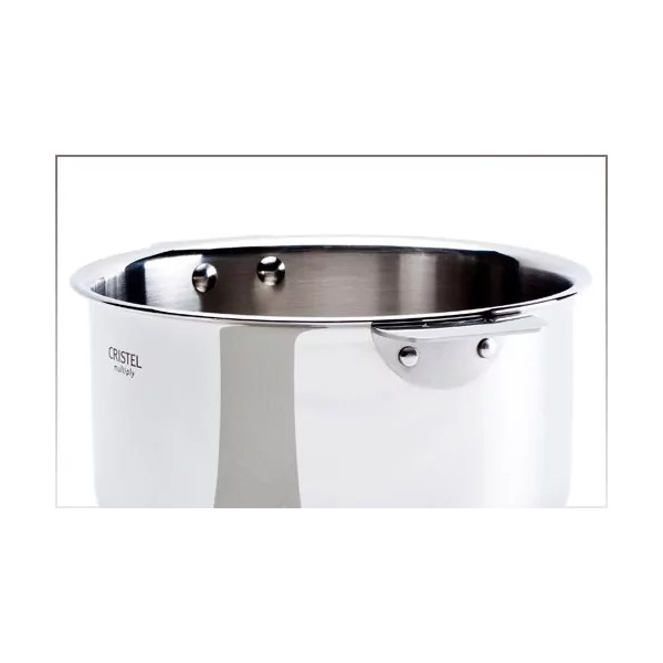 Set de 3 casseroles inox 16/18/20 cm Casteline - une poignée incluse