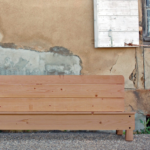 Banquette extérieur bois massif