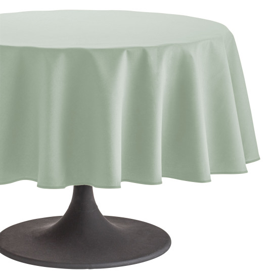 Nappe ronde unie en coton anti taches