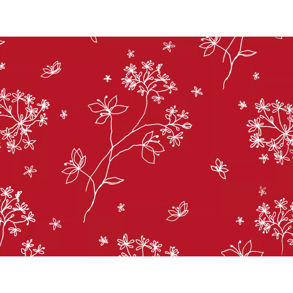 Nappe enduite Astrance rouge - Fleur de Soleil