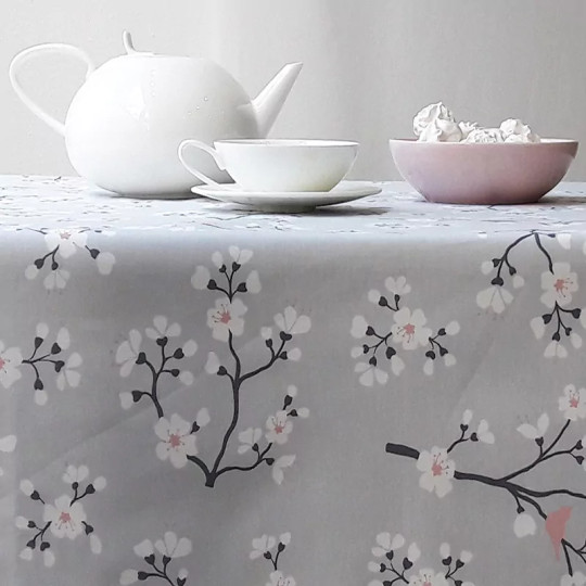 Nappe enduite Cerisier Gris/rose - Fleur de Soleil