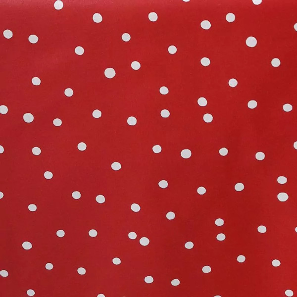 Nappe enduite Confettis Rouge - Fleur de Soleil