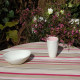 Nappe enduite Rayure taupe - Fleur de Soleil