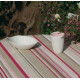 Nappe enduite Rayure taupe - Fleur de Soleil