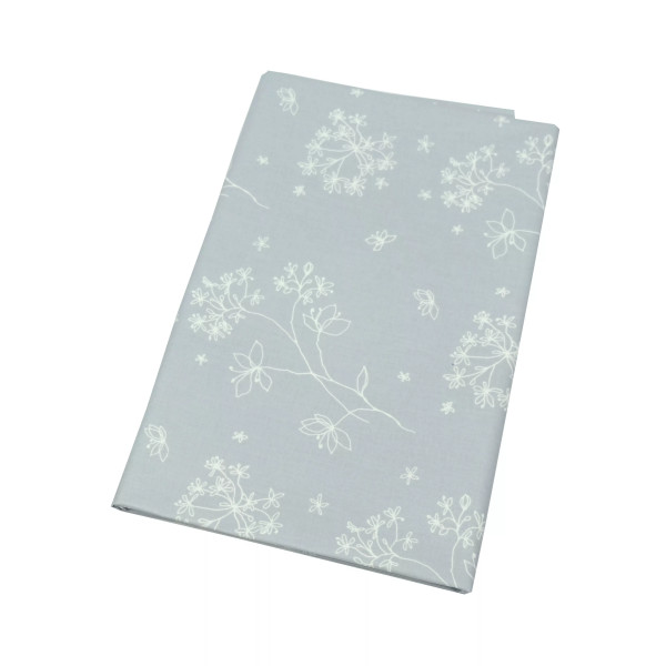 Nappe enduite ronde ou ovale Astrance Gris blanc - Fleur de Soleil