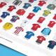 Affiche "Le panthéon du football français" La Majorette à Moustache