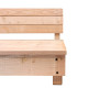 Banquette de jardin en bois à dossier incliné