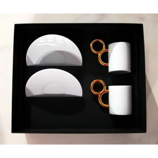 Coffret de deux tasses café et leur soucoupe Maniériste - Extranorm