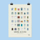 AFFICHE "CABINES DE PLAGE" LA MAJORETTE A MOUSTACHE