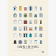 AFFICHE "CABINES DE PLAGE" LA MAJORETTE A MOUSTACHE