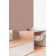 Papier peint carreaux rose - trame blush