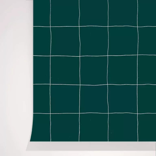 Papier peint carreaux émeraude - Trame Émeraude