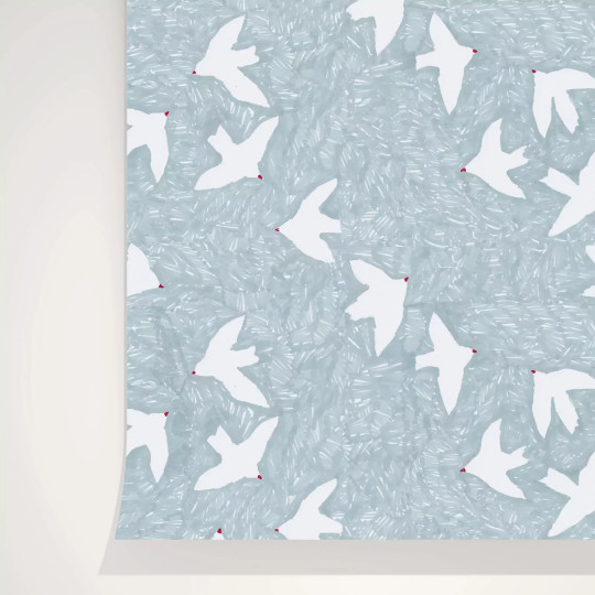 Papier peint ciel et oiseau - Season Paper