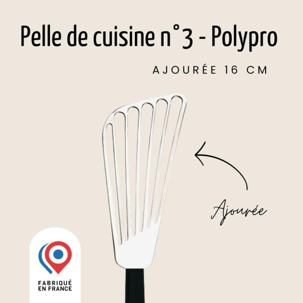 Pelle de cuisine ajourée avec manche polypro - Nogent 3 étoiles