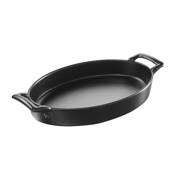 Plat à four ovale en céramique noire Belle Cuisine- Revol