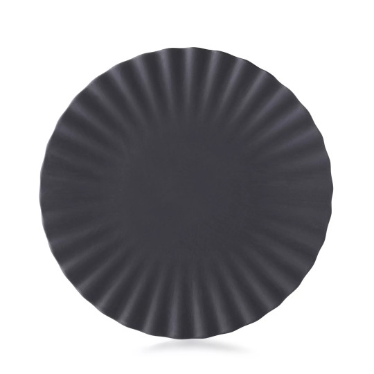 Assiette ronde à dessert en céramique noire Pokoe - Revol