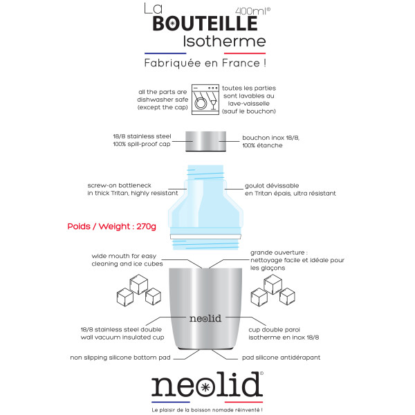 Gourde isotherme Made in France 400 ml - Neolid