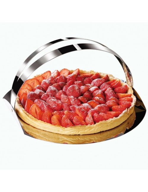 Moule à tarte Cristel en inox 28cm