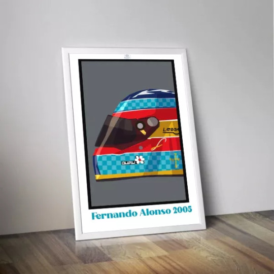 Affiche Casque Fernando Alonso  - Formule-A