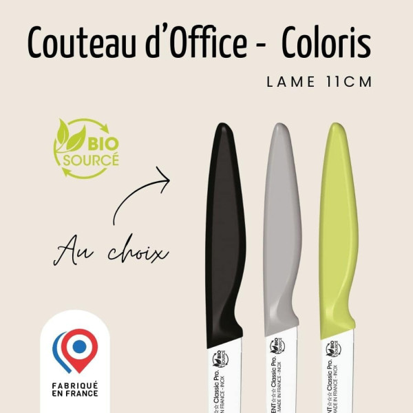 Couteau d'office classic 11cm Bio Sourcé - Nogent 3 Étoiles