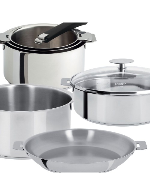 Set batterie Cristel Mutine Amovible 8 pièces inox