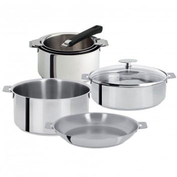 Set batterie Cristel Mutine Amovible 8 pièces inox