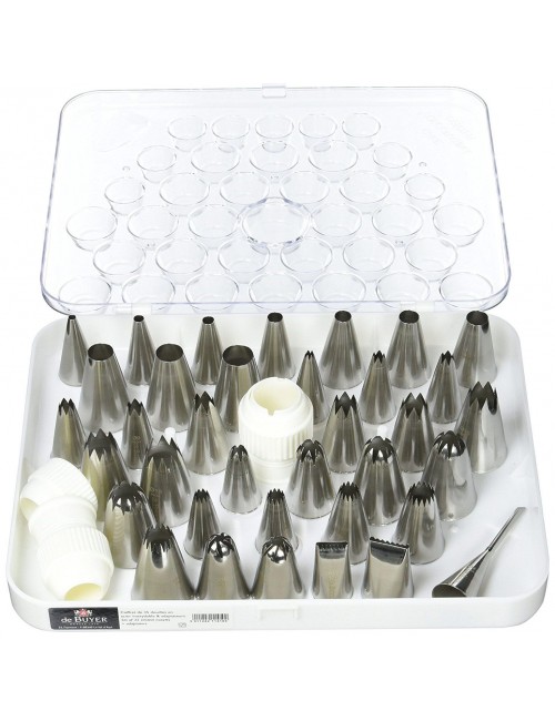 Coffret 35 douilles à pâtisserie De Buyer en inox