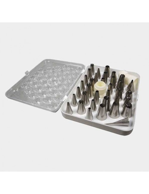 Coffret 35 douilles à pâtisserie De Buyer en inox