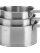 Batterie de 3 casseroles Cristel Strate en inox - 16 18 et 20cm